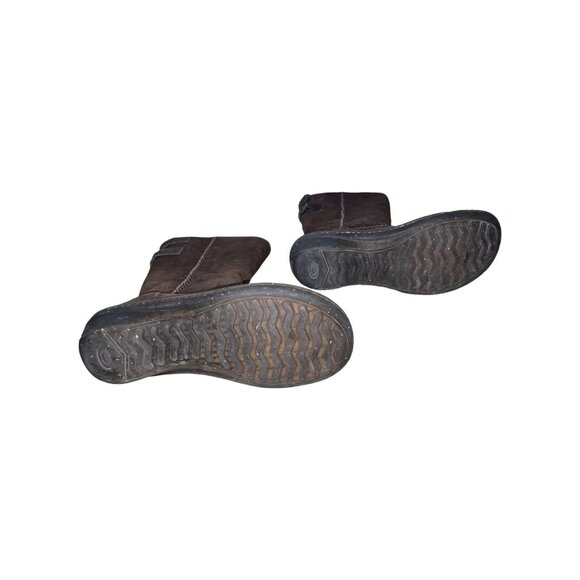 UGG Australia Haywell Winter Sherpa Suede Brown Boots Size 8 - Picture 5 of 12